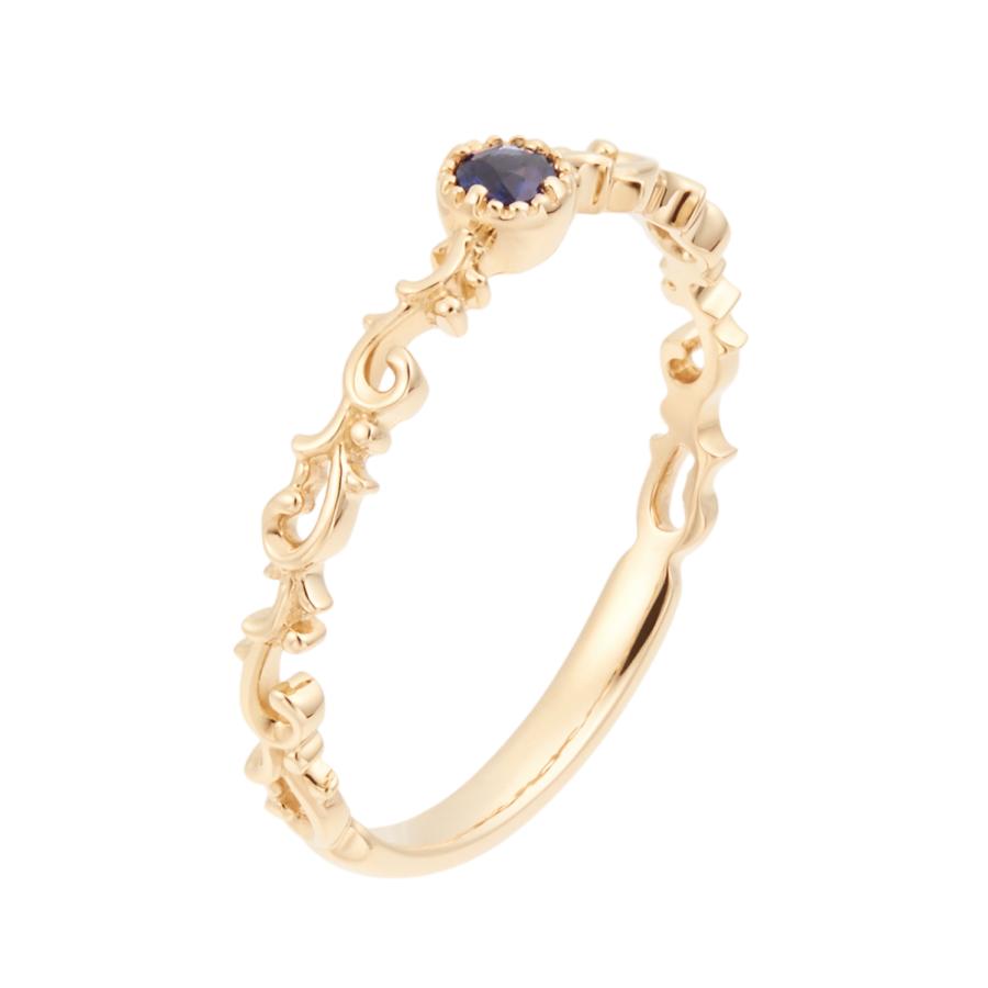 ジュエリーツツミ K10イエローゴールドサファイアリング : ジュエリー