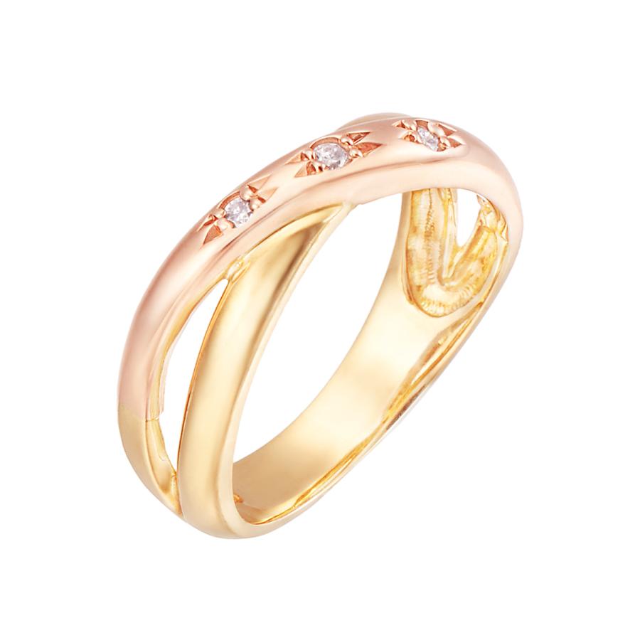 出産祝い K10イエローゴールド K10ピンクゴールドダイヤモンドリング