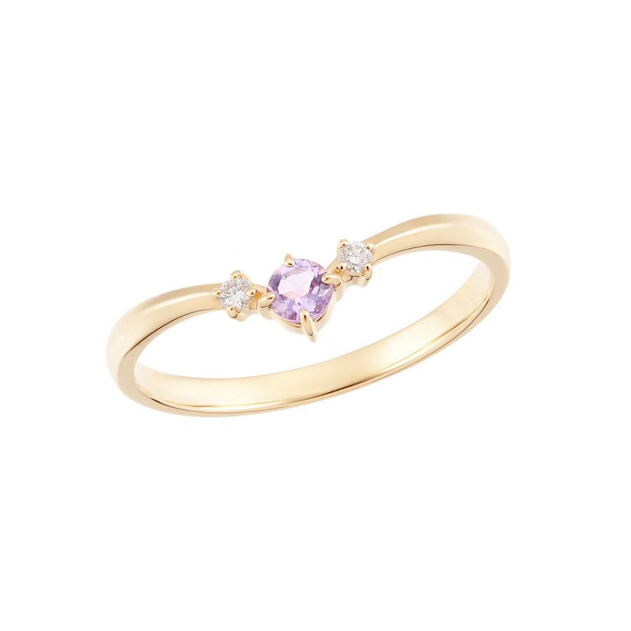 ジュエリーツツミ K10イエローゴールドライトアメシストリング