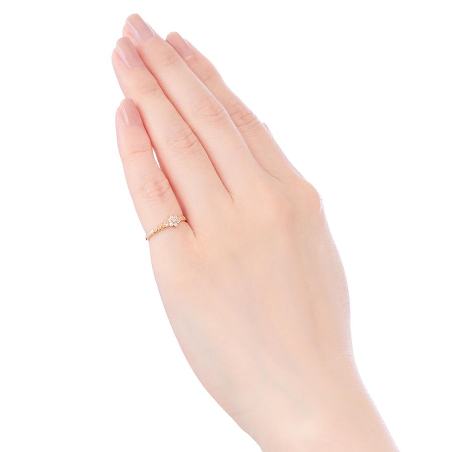 ジュエリーツツミ K10イエローゴールドダイヤモンドリング（ピンキー