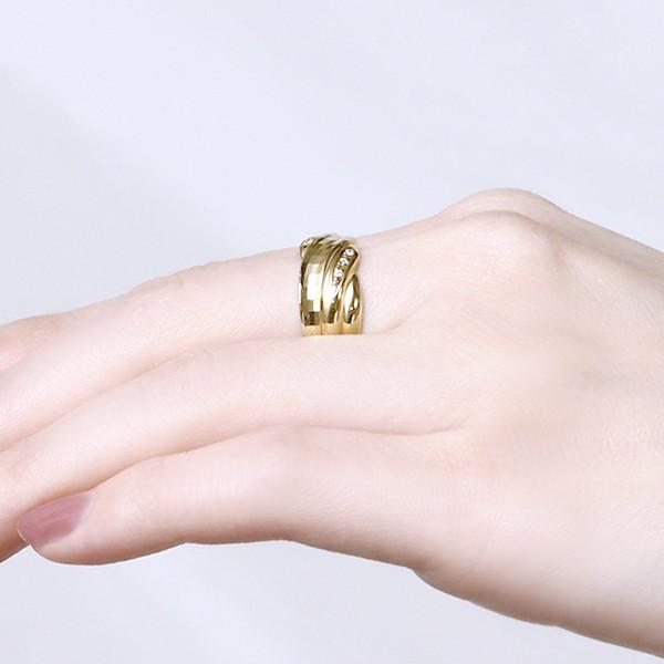 ジュエリーツツミ K18イエローゴールドダイヤモンドリング