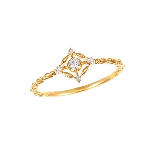 K18イエローゴールドダイヤモンドリング