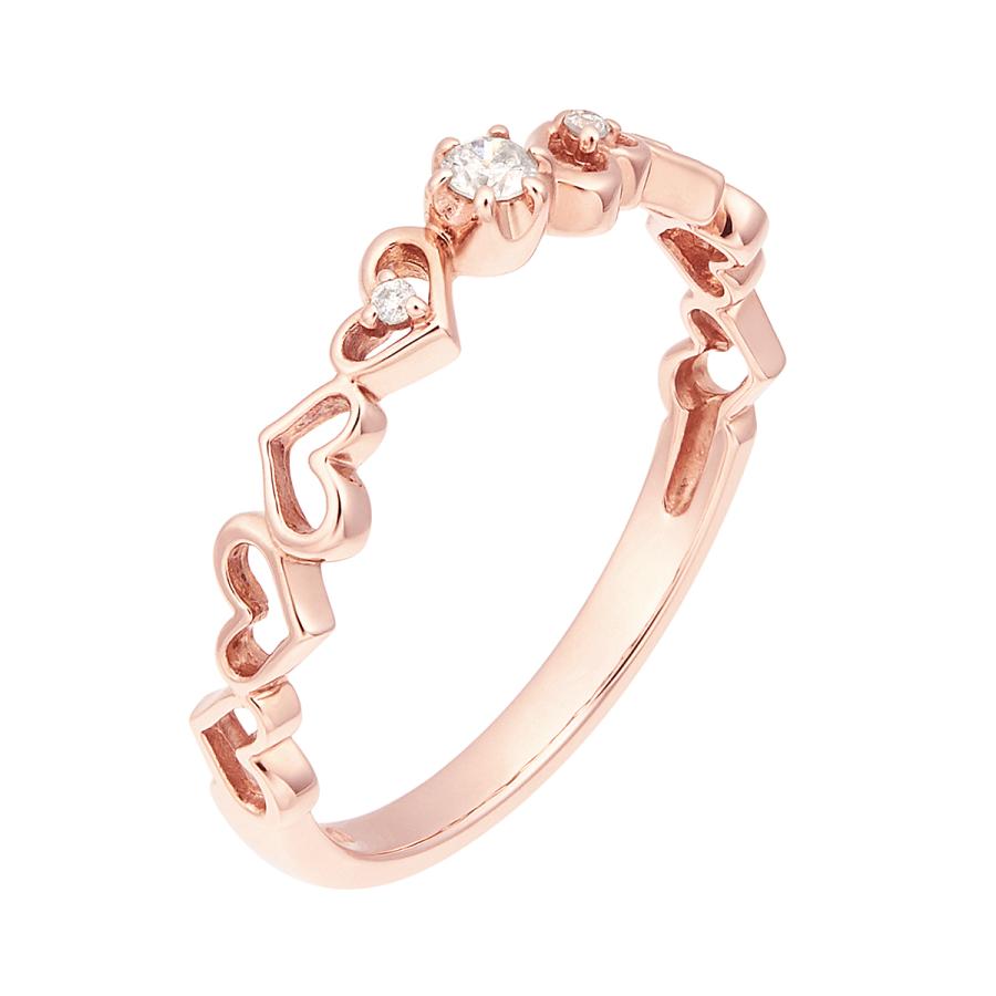 ジュエリーツツミ K10ピンクゴールドダイヤモンドリング : ジュエリー