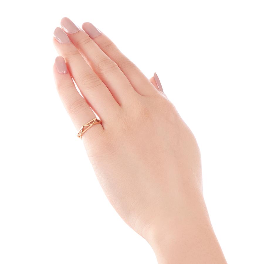 K10 イエローゴールド ピンキーリング 3.5号 ジュエリーツツミ K10イエローゴールドリング（ピンキーリング