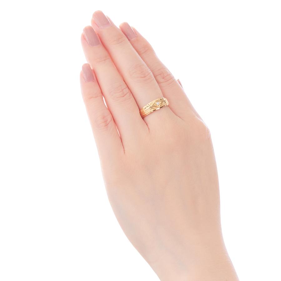 【値下げ⭕️】 K18イエローゴールドダイヤモンドリング 【XUR1052657979】(38250円)