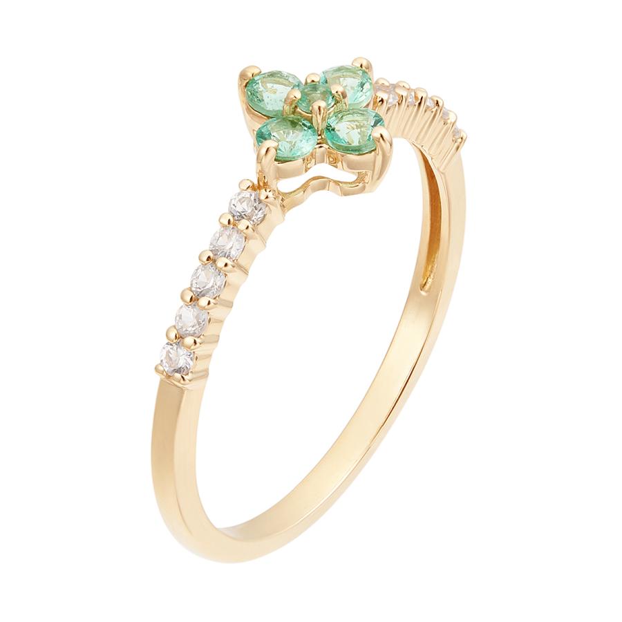 K10イエローゴールド エメラルド リング ジュエリーツツミ K10イエローゴールドエメラルドリング