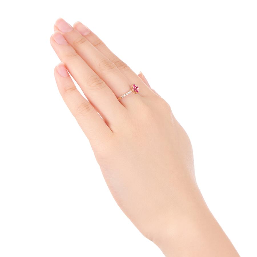 ジュエリーツツミ K10イエローゴールドルビーリング : ジュエリー