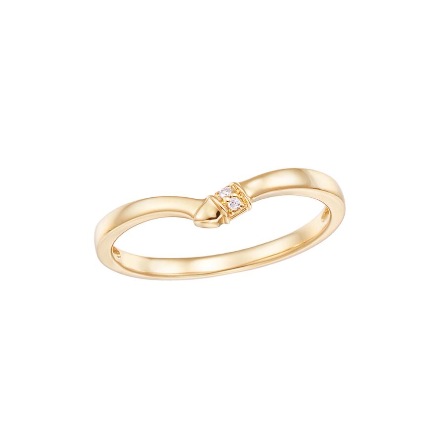 ジュエリーツツミ K10イエローゴールドダイヤモンドリング（ピンキー