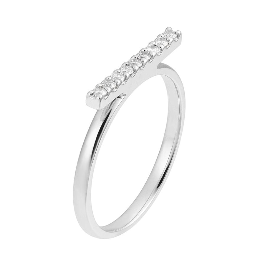 1粒ダイヤモンドリング K18 ホワイトゴールド ジュエリーツツミ K18ホワイトゴールドダイヤモンドリング