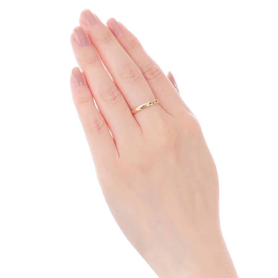 ジュエリーツツミ K18イエローゴールドダイヤモンドペアリング