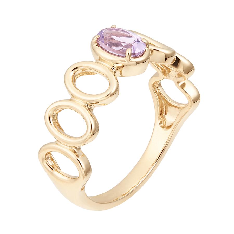 ジュエリーツツミ K10イエローゴールドライトアメシストリング