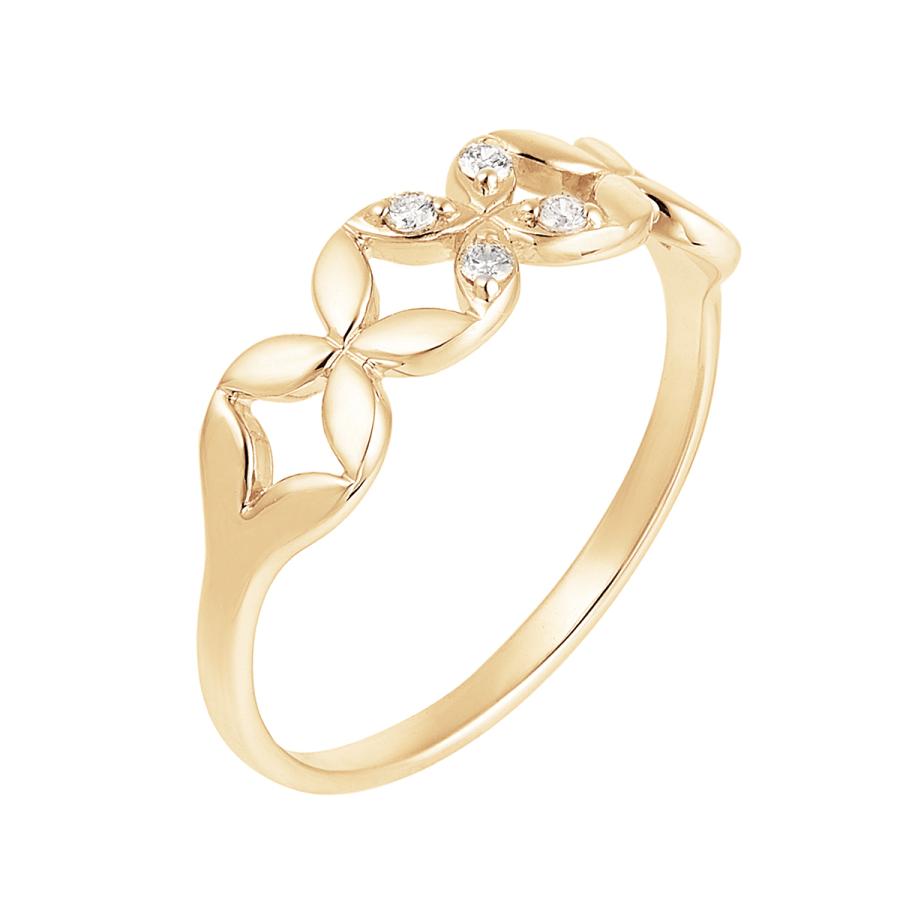 ジュエリーツツミ K10イエローゴールドダイヤモンドリング（ピンキー