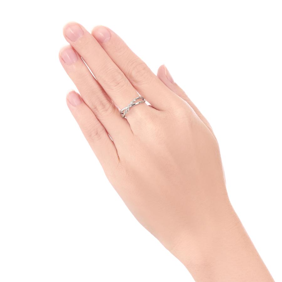 ジュエリーツツミ K10ホワイトゴールドダイヤモンドリング