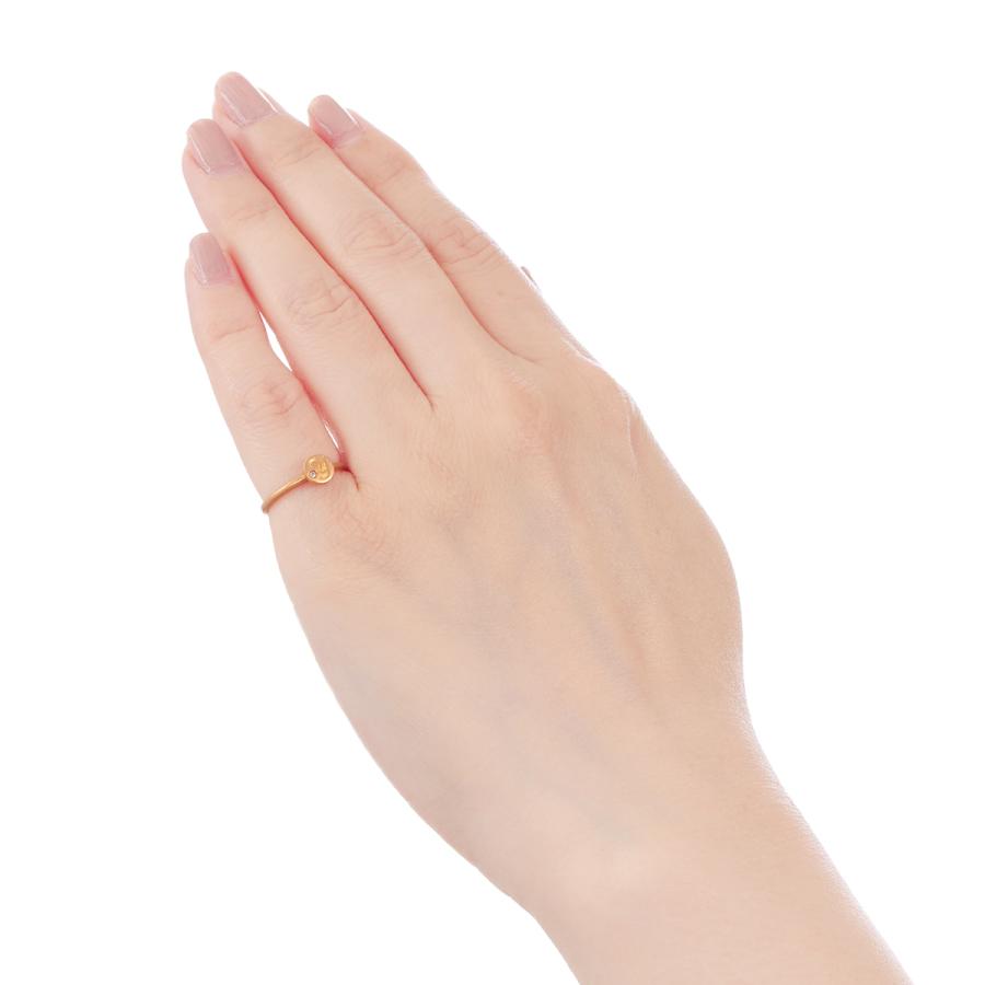 ジュエリーツツミ K18イエローゴールドダイヤモンドリング（ピンキー