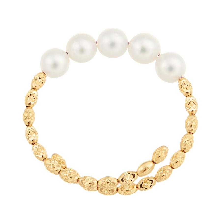 ジュエリーツツミ K18イエローゴールドアコヤ真珠リング : ジュエリー