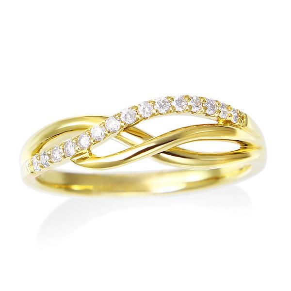 ジュエリーツツミ K18イエローゴールドダイヤモンドリング