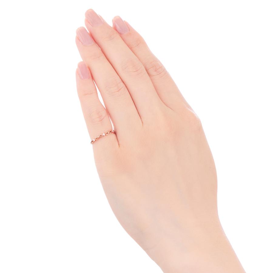 ジュエリーツツミ K10ピンクゴールドダイヤモンドリング（ピンキー