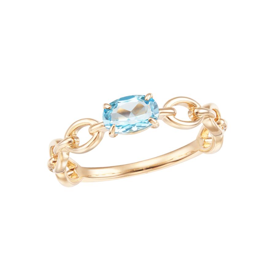 ジュエリーツツミ K10イエローゴールドブルートパーズリング