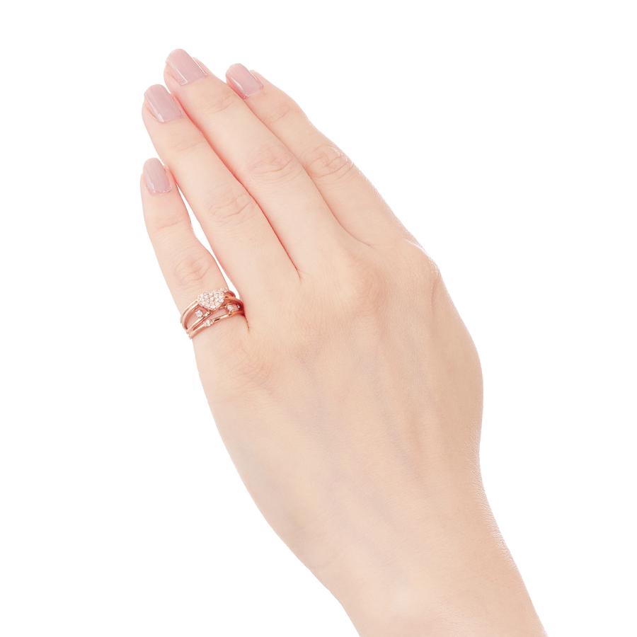 ジュエリーツツミ K10ピンクゴールドダイヤモンドリング（ピンキー