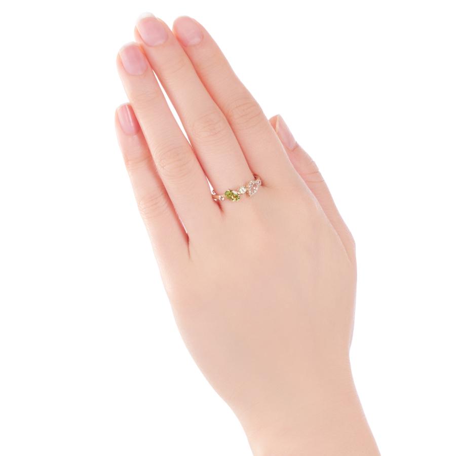 ジュエリーツツミ K10イエローゴールドマルチストーンリング