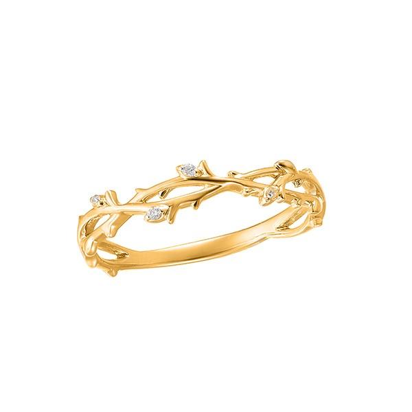 K10イエローゴールドダイヤモンドリング