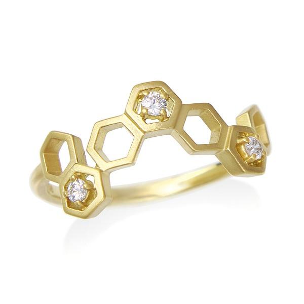 K18イエローゴールドダイヤモンドリング