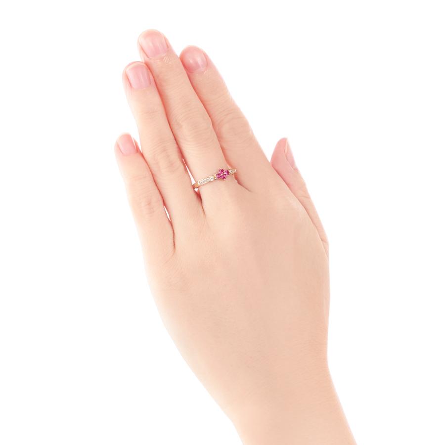 ジュエリーツツミ K10イエローゴールドルビーリング : ジュエリー