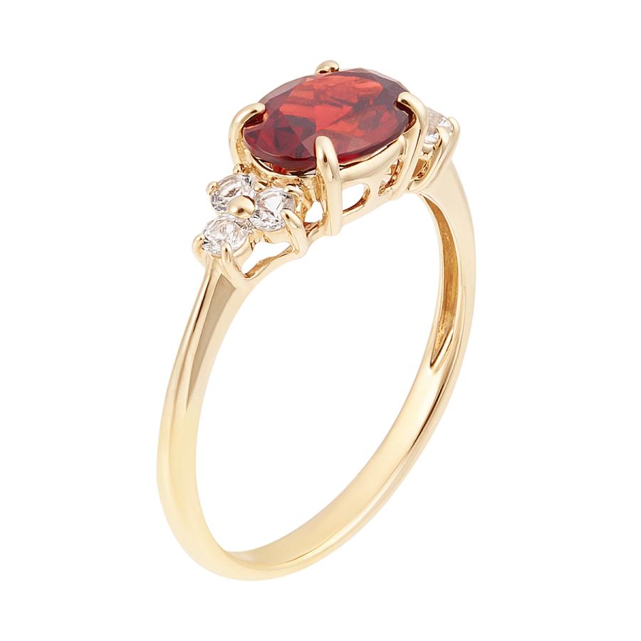 【現行品】ツツミ　ガーネット　ソリティアリング　K10 ジュエリーツツミ K10イエローゴールドアルマンダインガーネット
