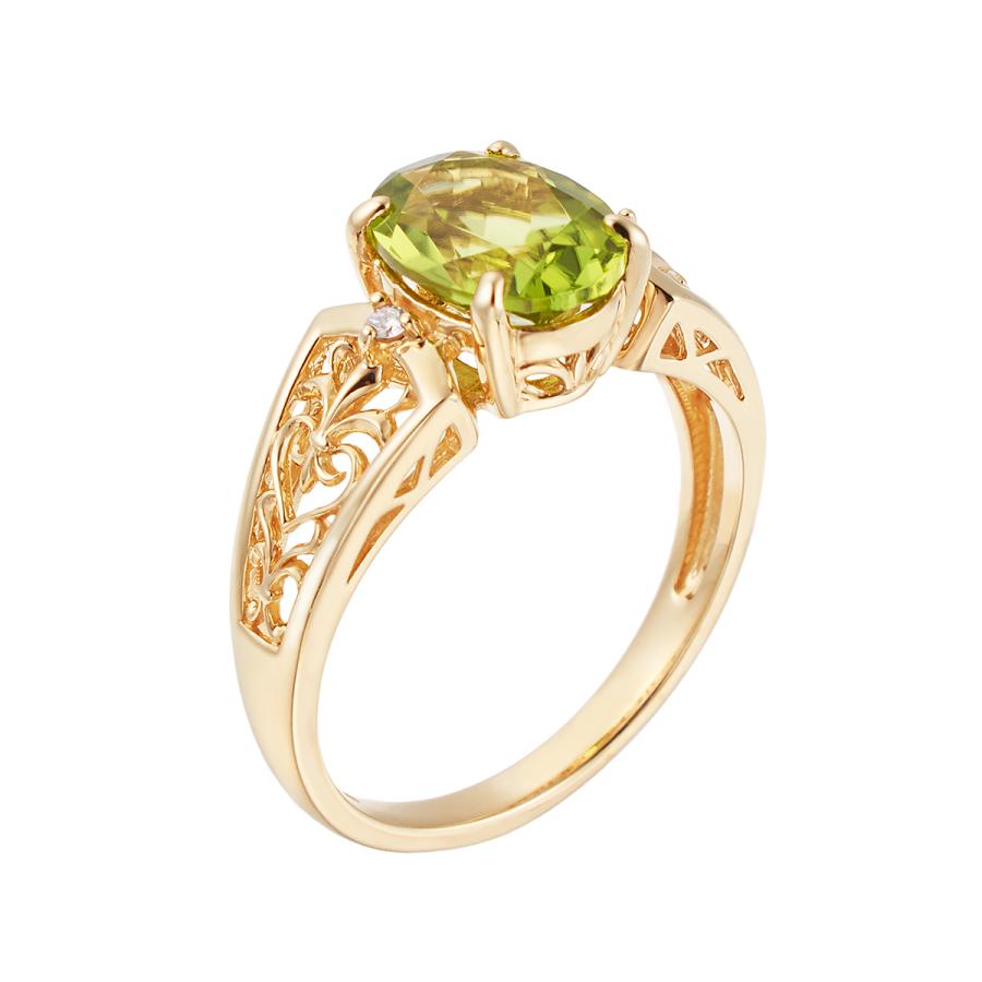 ジュエリーツツミ K10イエローゴールドペリドットリング : ジュエリー