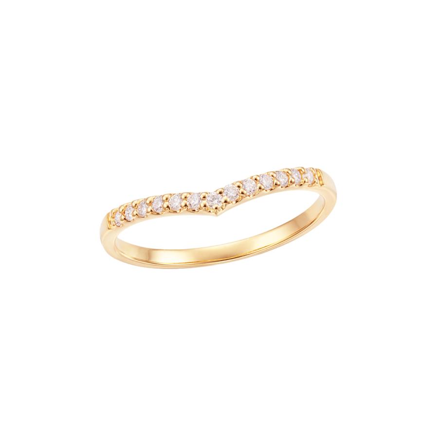 ジュエリーツツミ K10イエローゴールドダイヤモンドリング（ピンキー