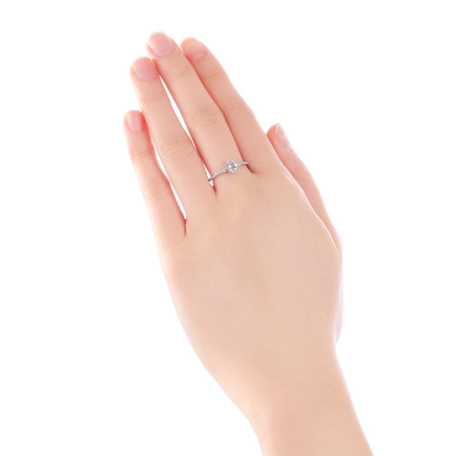 ジュエリーツツミ K10ホワイトゴールドアクアマリンリング ジュエリーツツミ K10ホワイトゴールドアクアマリンリング