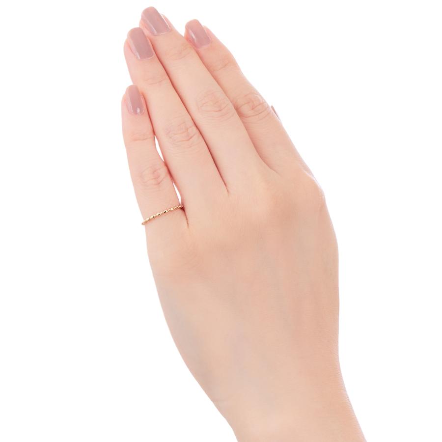 ジュエリーツツミ K10イエローゴールドリング（ピンキーリング