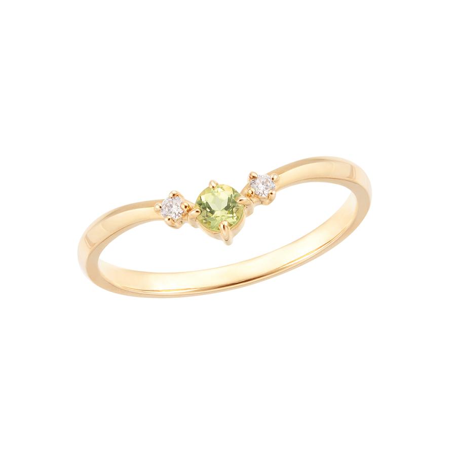 ジュエリーツツミ K10イエローゴールドペリドットリング : ジュエリー