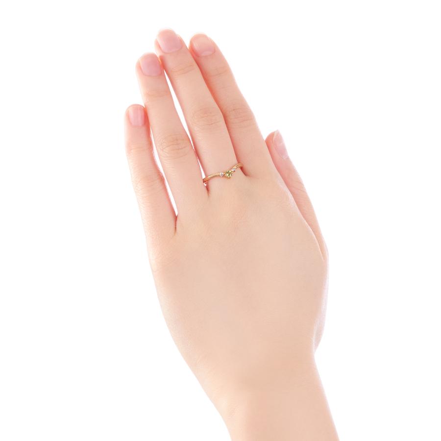 ジュエリーツツミ K10イエローゴールドペリドットリング : ジュエリー