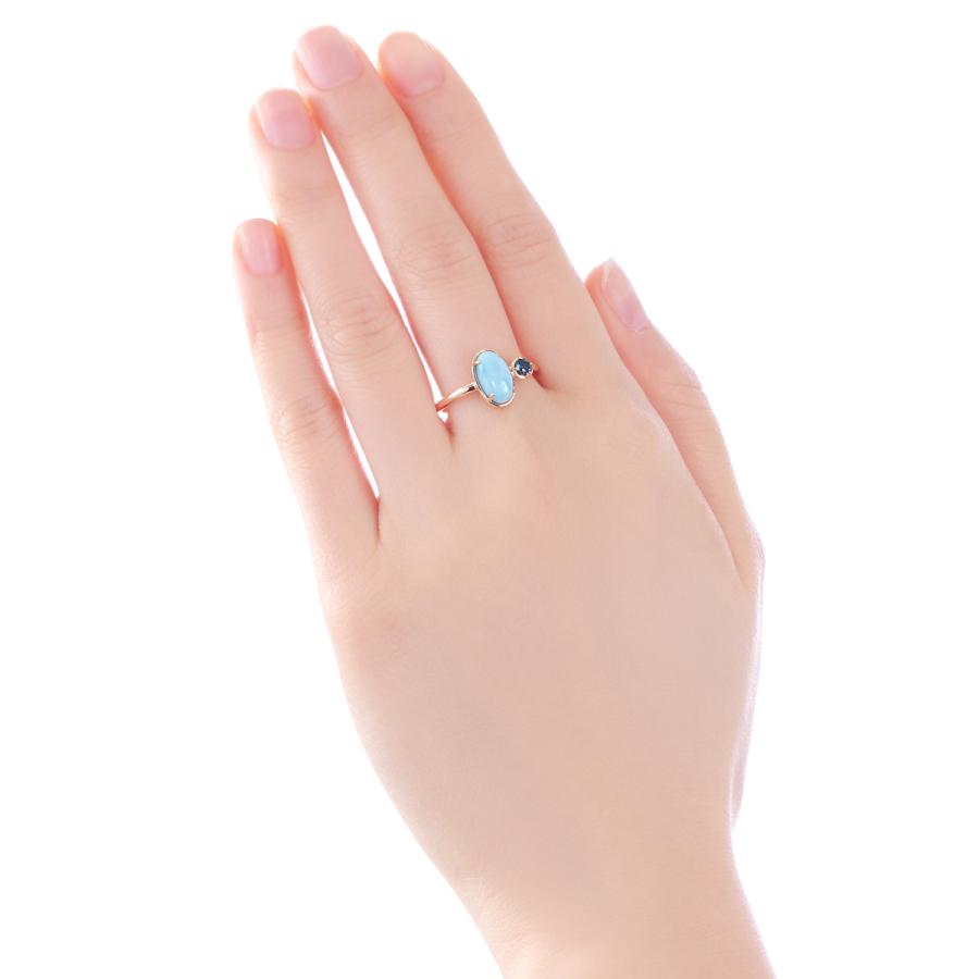 ジュエリーツツミ K10イエローゴールドラリマールリング : ジュエリー