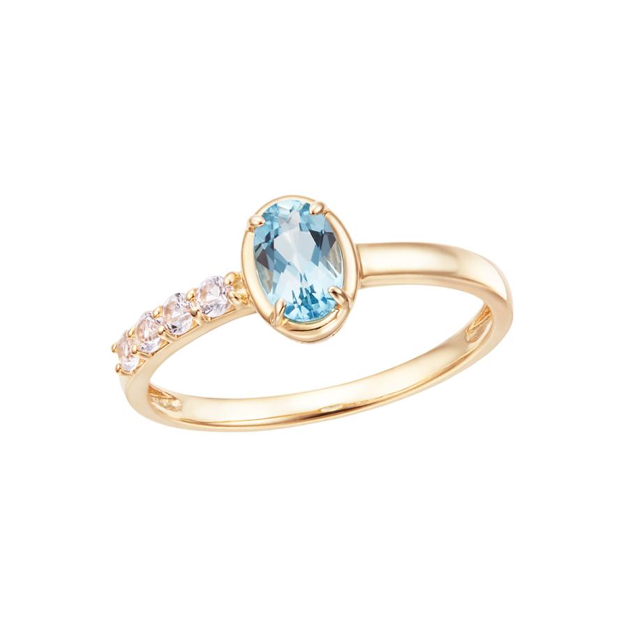 ジュエリーツツミ K10イエローゴールドブルートパーズリング