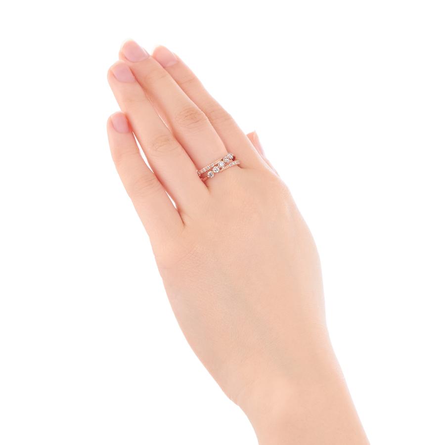 ジュエリーツツミ K18ピンクゴールドダイヤモンドリング : ジュエリー