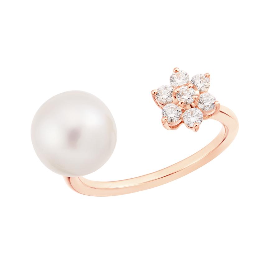 ジュエリーツツミ K10ピンクゴールド淡水パールリング（8.5mm