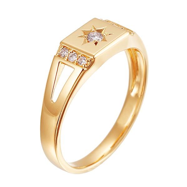 26【新品未使用】 K18イエローゴールドダイヤモンドリング 【EI8049683857】(29250円)