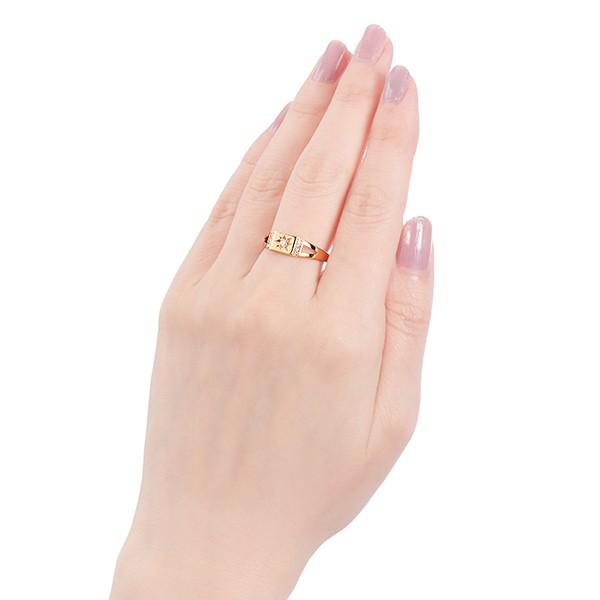 26【新品未使用】 K18イエローゴールドダイヤモンドリング 【EI8049683857】(29250円)