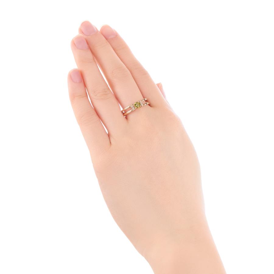 ジュエリーツツミ K10イエローゴールドペリドットリング