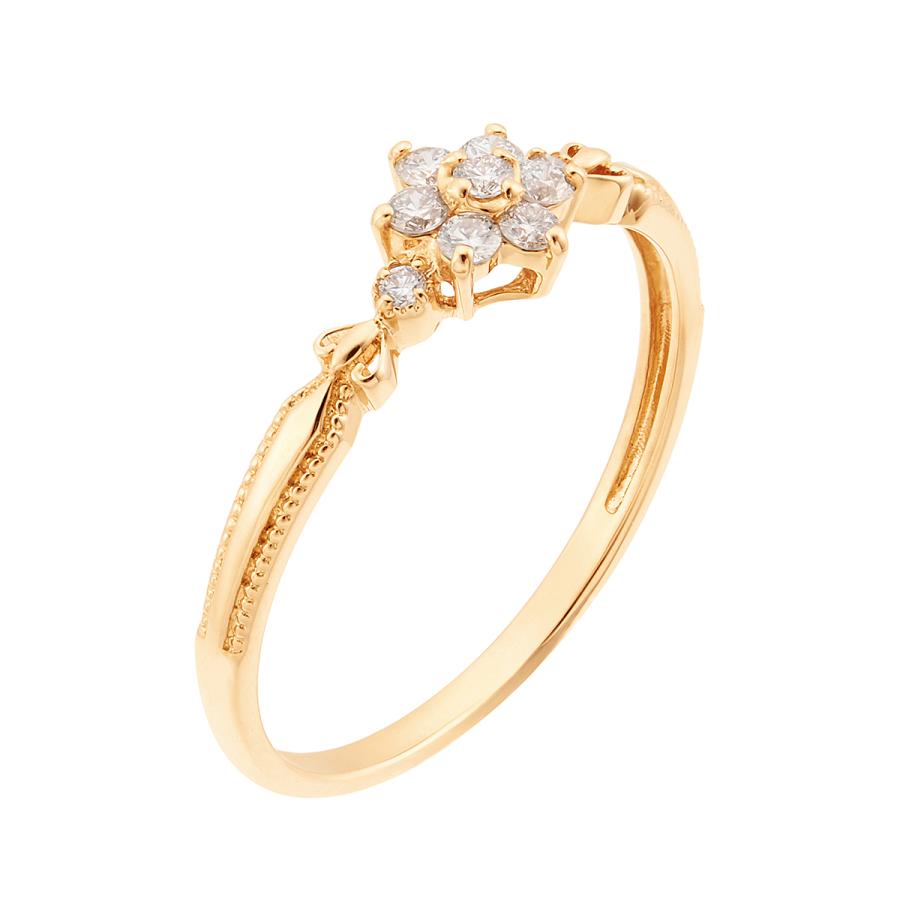 ジュエリーツツミ K18イエローゴールドダイヤモンドリング