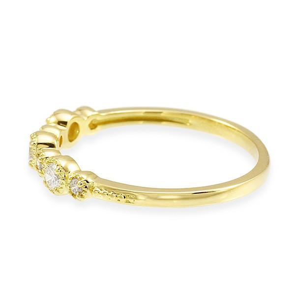 K18イエローゴールドダイヤモンドリング 