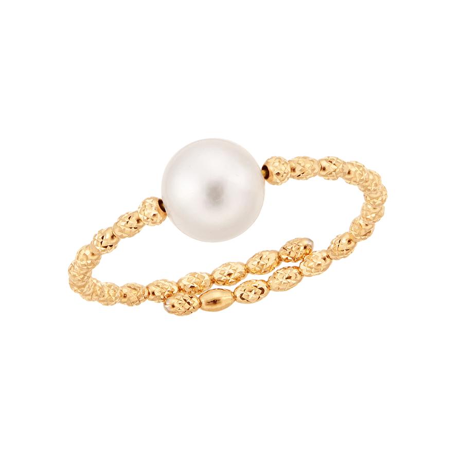 ジュエリーツツミ K18イエローゴールドアコヤ真珠リング（6mm