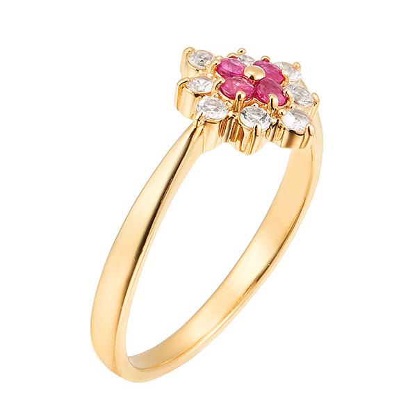 ジュエリーツツミ K10イエローゴールドルビーリング