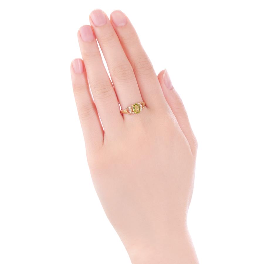 新品　ジュエリーツツミ　K10 イエローゴールド ペリドットリング　14号 K10イエローゴールドペリドットリング(RFR606-002)|TSUTSUMI