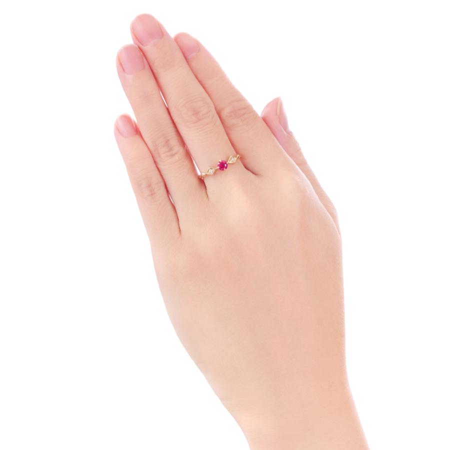 ジュエリーツツミ K10イエローゴールドルビーリング : ジュエリー