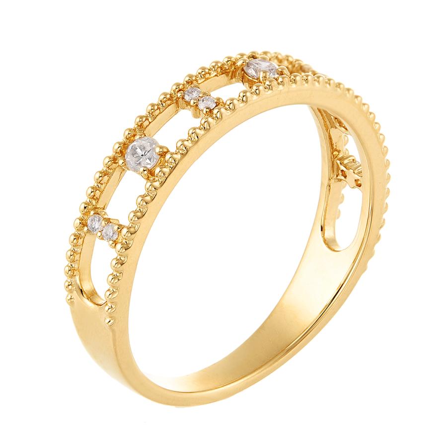 K18イエローゴールドダイヤモンドリング 