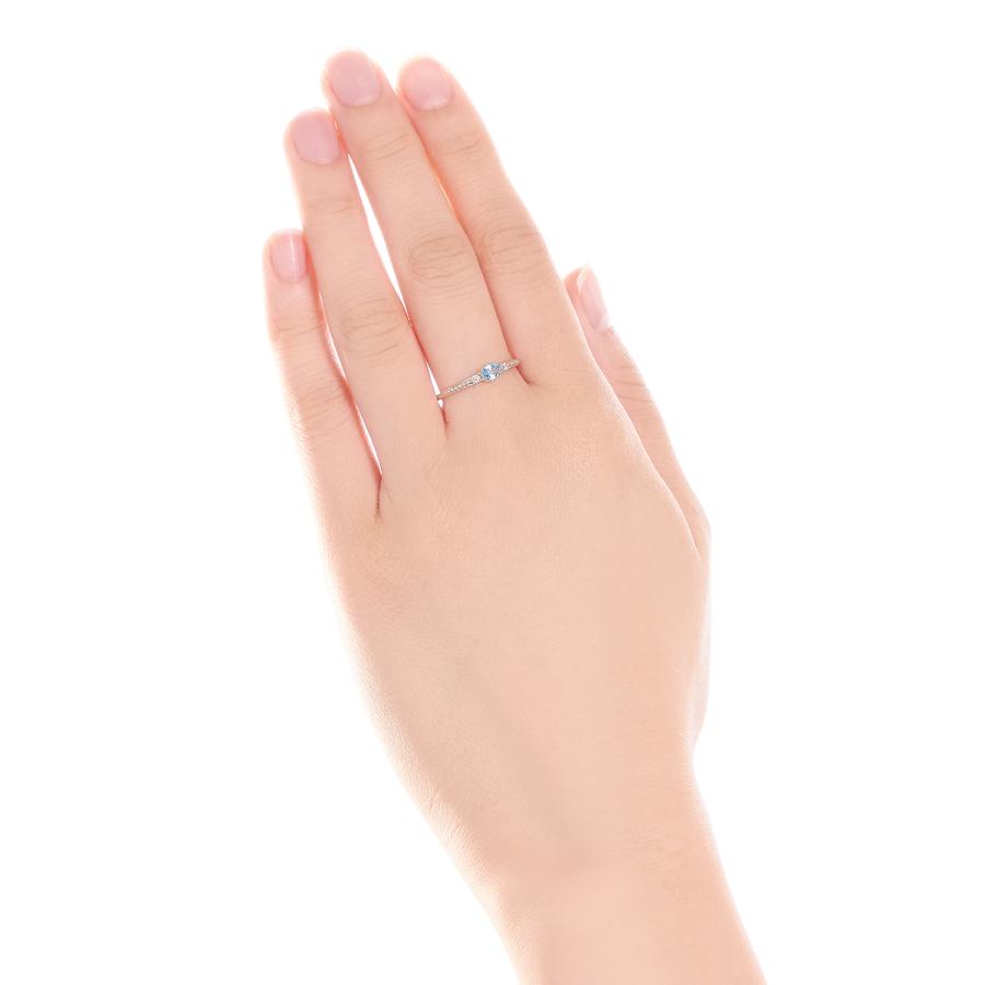 ジュエリーツツミ K10ホワイトゴールドブルートパーズリング