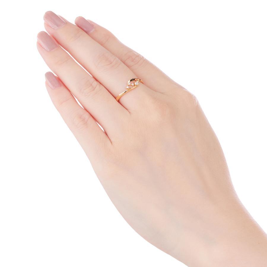 K18イエローゴールドダイヤモンドリング 